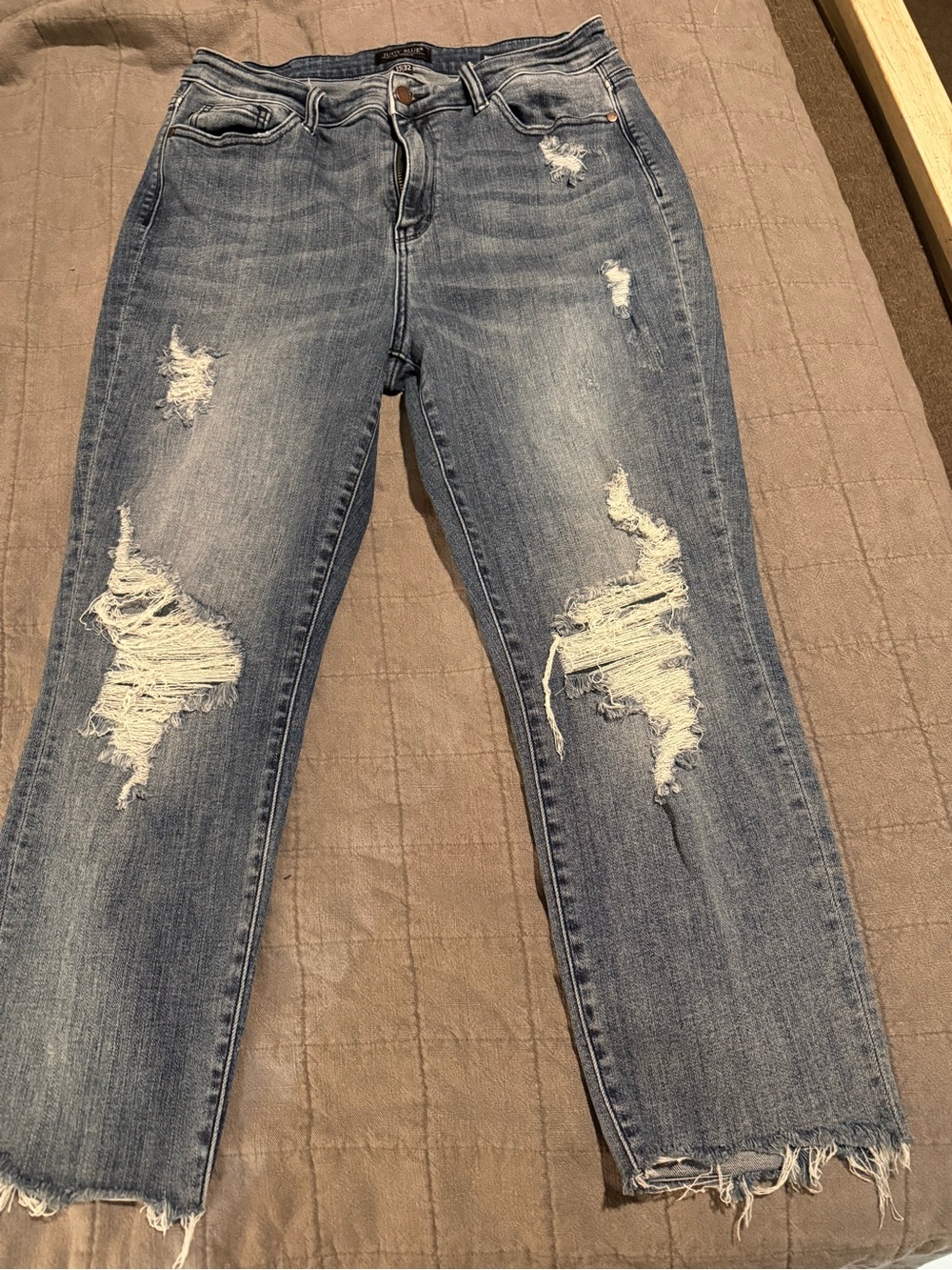 Judy Blue Distressed Boyfriend Women's Jeans